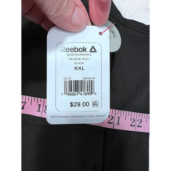 Reebok Mens Slim Fit Black Puffer Vest - Picture 3 of 6